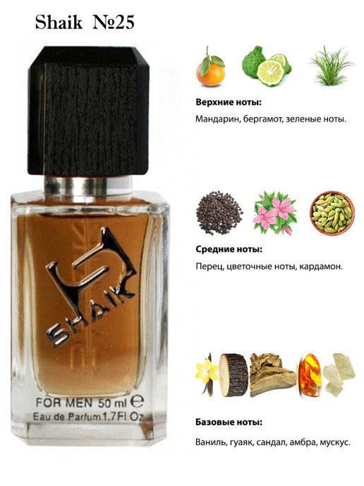 Shaik духи №25 Carolina Herrera 212 Sexy Men 50 мл